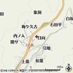 愛知県豊田市新盛町日向周辺の地図