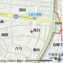 愛知県あま市七宝町桂検白周辺の地図