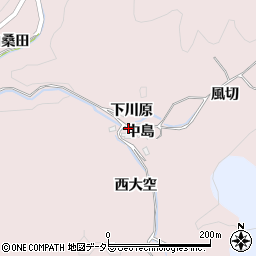 愛知県豊田市西樫尾町中島周辺の地図
