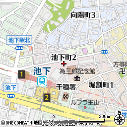 愛知県名古屋市千種区池下町周辺の地図