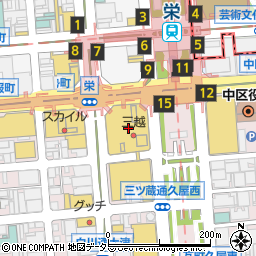 鶏三和 三越栄店周辺の地図