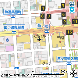 メガネスーパー　名古屋栄スカイル店周辺の地図