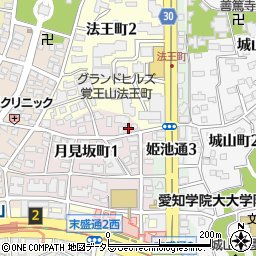 愛知県名古屋市千種区月見坂町1丁目9周辺の地図
