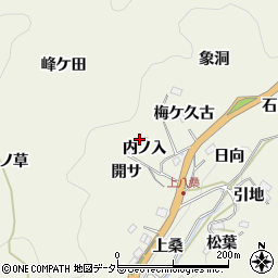 愛知県豊田市新盛町（内ノ入）周辺の地図