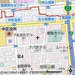 愛知県名古屋市中区栄4丁目4-5周辺の地図
