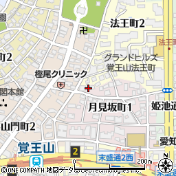 愛知県名古屋市千種区月見坂町1丁目1周辺の地図