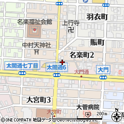 愛知県名古屋市中村区名楽町2丁目53周辺の地図