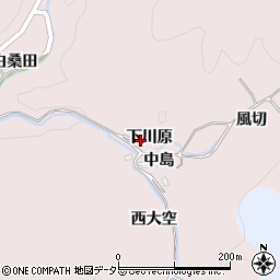 愛知県豊田市西樫尾町下川原周辺の地図