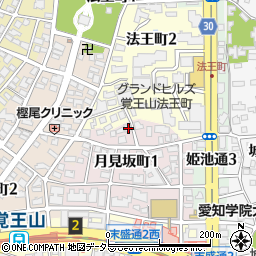 愛知県名古屋市千種区月見坂町1丁目6周辺の地図