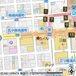 みずほ銀行名古屋中央支店周辺の地図