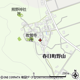 兵庫県丹波市春日町野山58周辺の地図