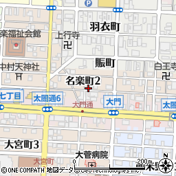 愛知県名古屋市中村区名楽町2丁目39周辺の地図