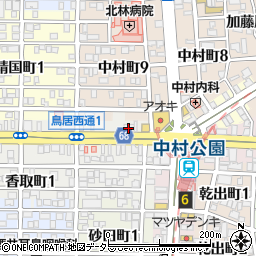 三十三銀行中村公園前支店周辺の地図