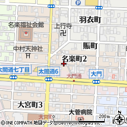 愛知県名古屋市中村区名楽町2丁目42周辺の地図