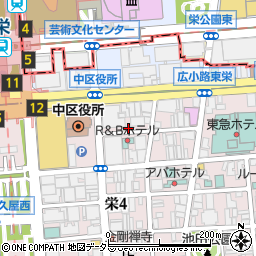 タイムズ栄４丁目第５駐車場周辺の地図