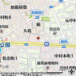 愛知県名古屋市中村区中村町大島47周辺の地図