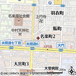 愛知県名古屋市中村区名楽町2丁目45周辺の地図