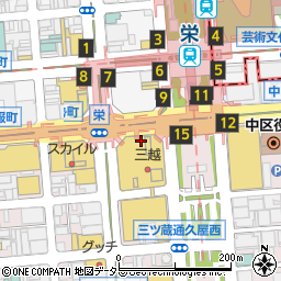 三井住友銀行名古屋栄支店 ＡＴＭ周辺の地図