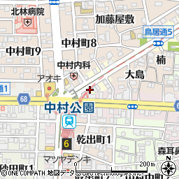 名鉄協商中村公園駐車場周辺の地図