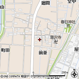 愛知県あま市七宝町下田前並周辺の地図