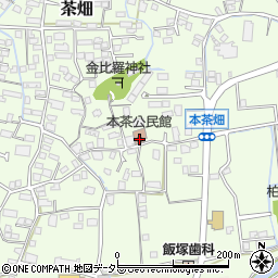 本茶公民館周辺の地図
