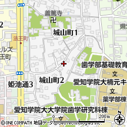 愛知県名古屋市千種区城山町周辺の地図
