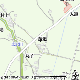 愛知県豊田市猿投町芦迫周辺の地図