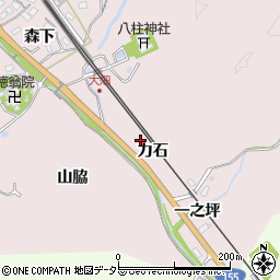 愛知県豊田市八草町力石周辺の地図