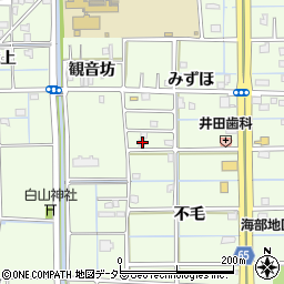 愛知県津島市莪原町みずほ91周辺の地図