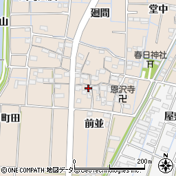 愛知県あま市七宝町下田前並72周辺の地図
