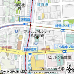 いずみパーキングホテルＪＡＬシティ名古屋錦内駐車場周辺の地図