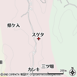 愛知県豊田市大井町スゲタ周辺の地図