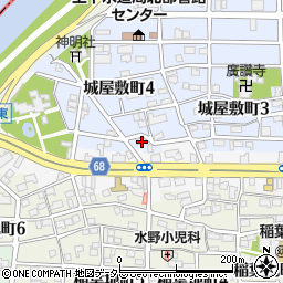 愛知県名古屋市中村区城屋敷町4丁目70周辺の地図