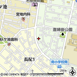 愛知県長久手市喜婦嶽1416周辺の地図