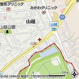 愛知県長久手市山越周辺の地図