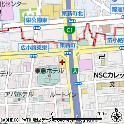 ファミリーマート名古屋東新町店周辺の地図