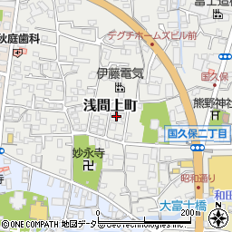 静岡県富士市浅間上町周辺の地図