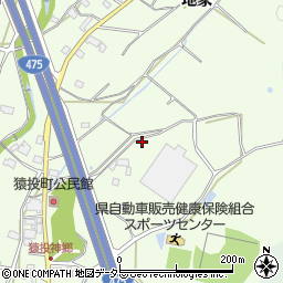 愛知県豊田市猿投町（神郷）周辺の地図