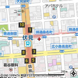 ケイ・ウノ伏見店周辺の地図