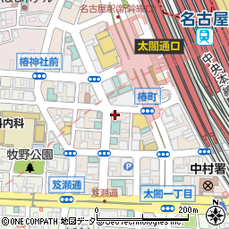 愛知県名古屋市中村区椿町13-21周辺の地図