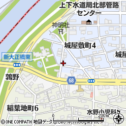 愛知県名古屋市中村区城屋敷町4丁目55周辺の地図