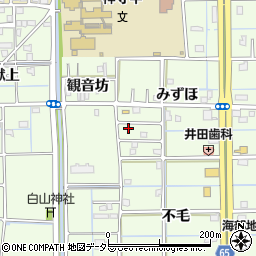 愛知県津島市莪原町みずほ71周辺の地図