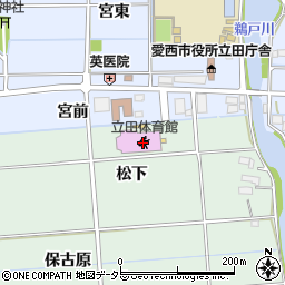 立田図書館周辺の地図