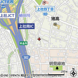 愛知県名古屋市名東区上社4丁目57周辺の地図