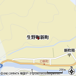 兵庫県朝来市生野町新町周辺の地図