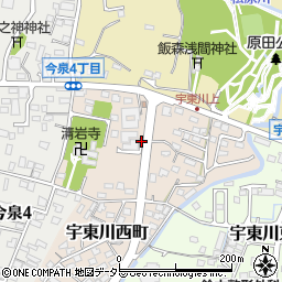 静岡県富士市宇東川西町周辺の地図