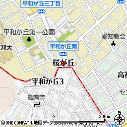 愛知県名古屋市名東区桜が丘周辺の地図