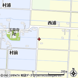 愛知県愛西市宮地町西浦29周辺の地図