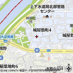 愛知県名古屋市中村区城屋敷町4丁目36周辺の地図