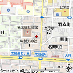 愛知県名古屋市中村区名楽町4丁目22周辺の地図
